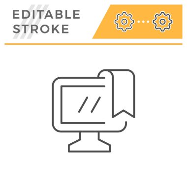 Çevrimiçi eğitim düzenlenebilir kontur satırı simgesi