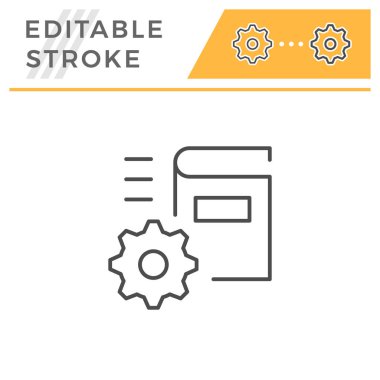 Teknik dokümantasyon düzenlenebilir kontur satırı simgesi