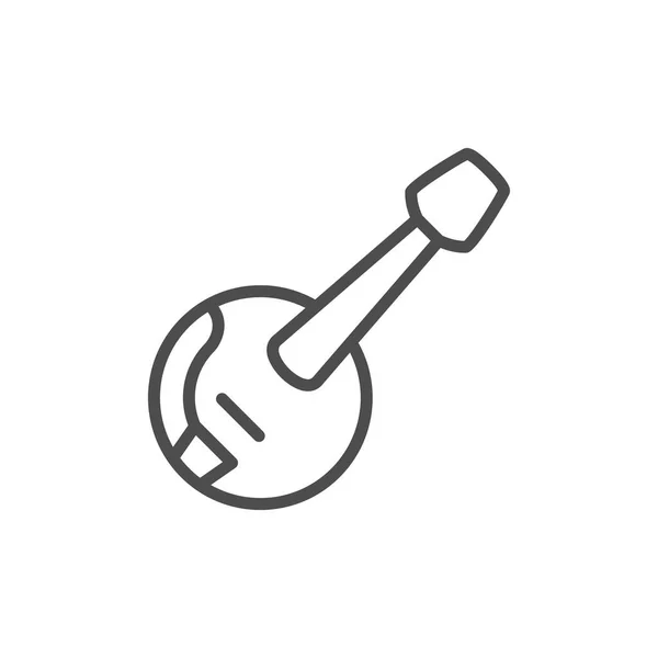 Instrumento musical banjo line outline icon — Vector de stock