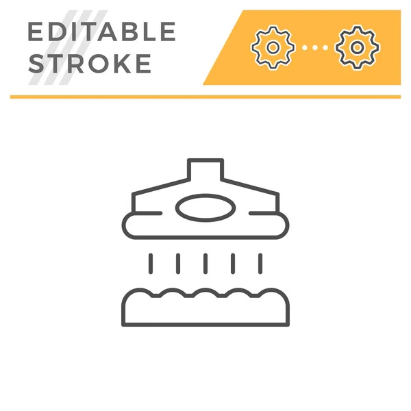 掃除機編集可能なストロークラインアイコン — ストックベクタ