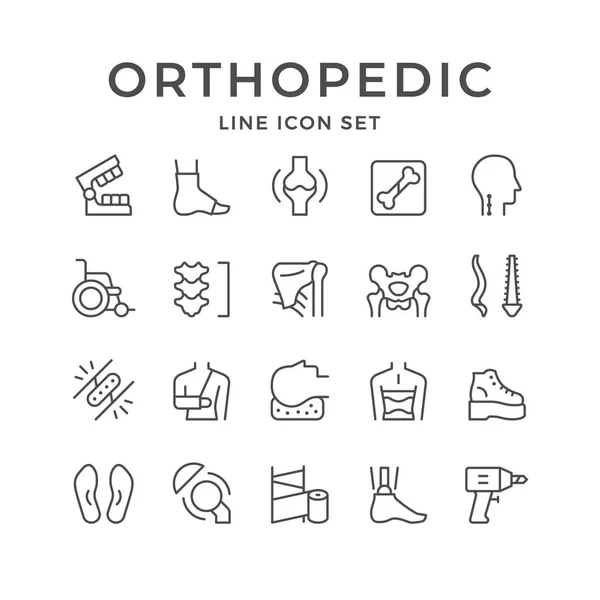 Set line icons of orthopedics — Stock Vector