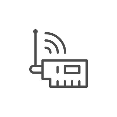 Wi-Fi adaptör satır ana hatları simgesi