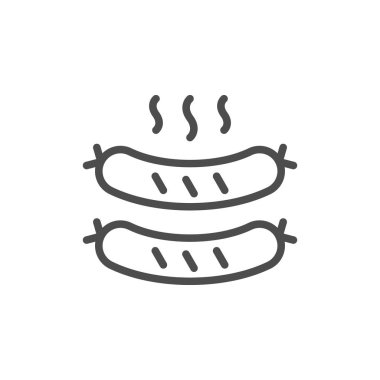 Kızarmış sosis çizgi anahat simgesi