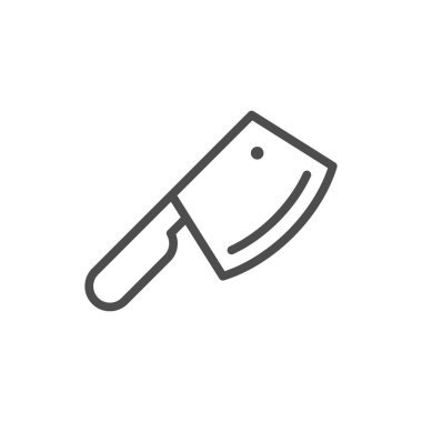 Mutfak satırı satır çizgi anahat simgesi