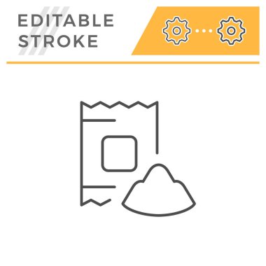 Toz düzenlenebilir kontur satırı simgesi