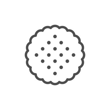 Yuvarlak çerez satırı anahat simgesi