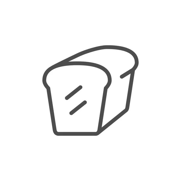 Icona del contorno della linea del pane — Vettoriale Stock