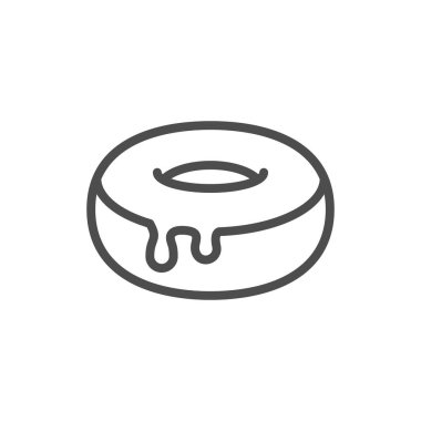 Donut hattı anahat modern simge