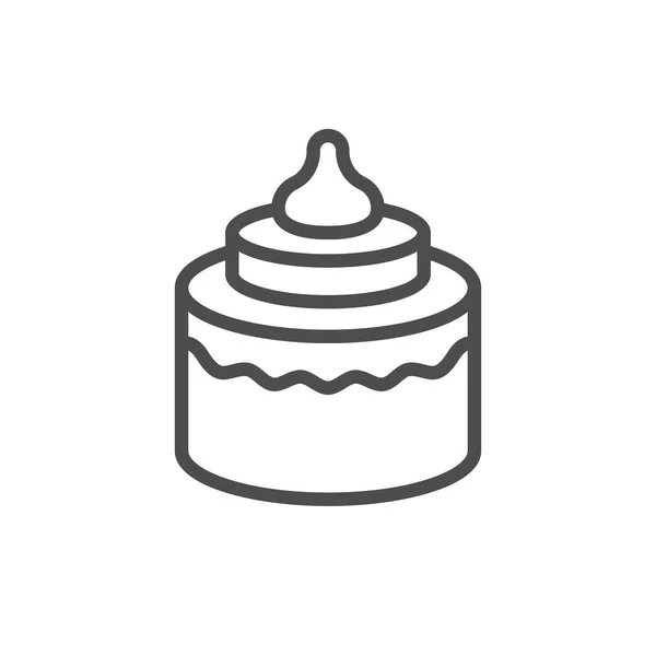 Linha de bolo esboço ícone moderno — Vetor de Stock
