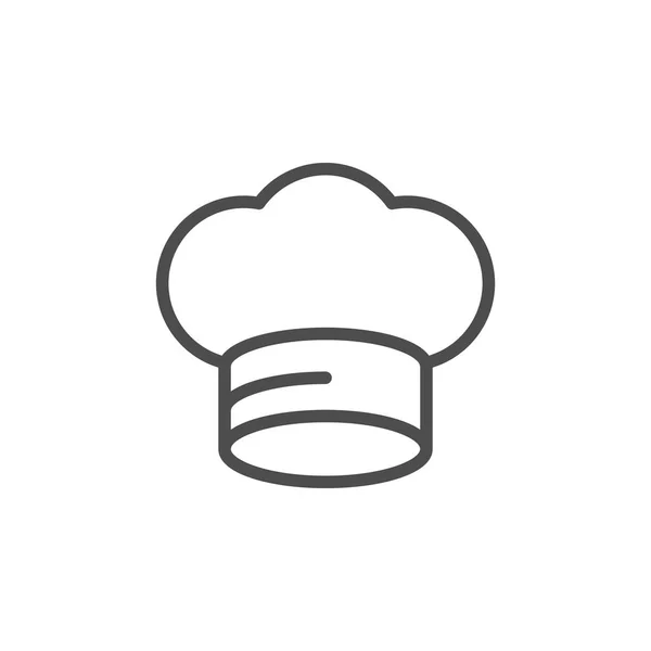 Cook Cap linje kontur ikon — Stock vektor