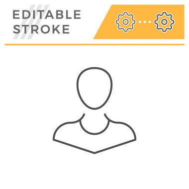 Kişi düzenlenebilir kontur satır simgesi