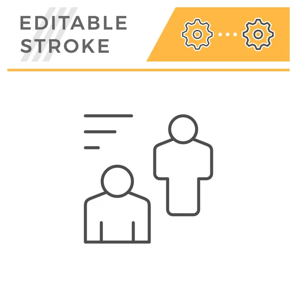 People editable stroke line icon — Stock Vector