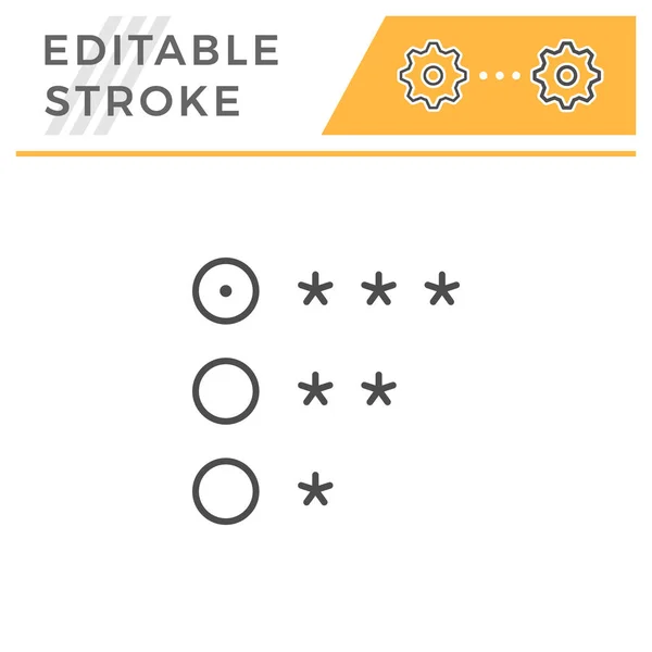 Rating editable stroke line icon — Stock Vector