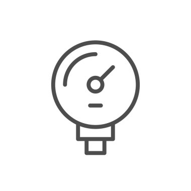 Manometre çizgisi anahat simgesi ve gösterge kavramı