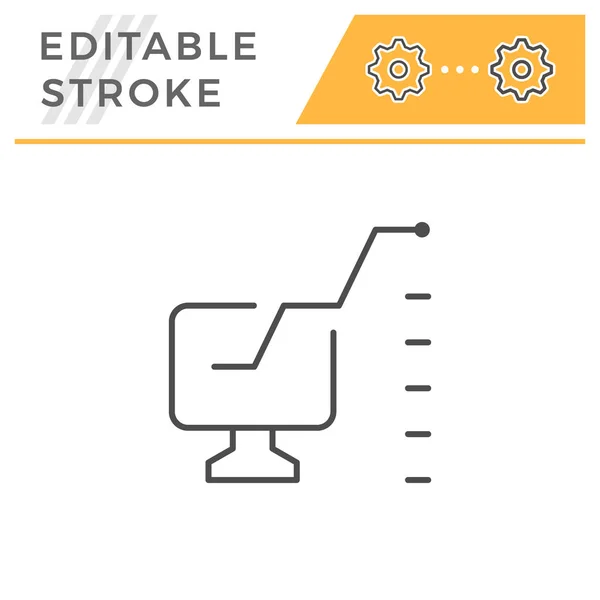 Icono de línea de carrera editable analítica informática — Vector de stock
