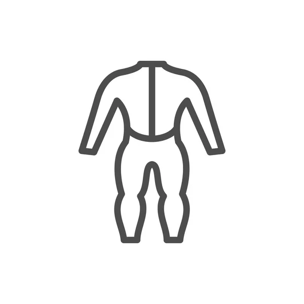Піктограма контуру лінії костюма для дайвінгу — стоковий вектор