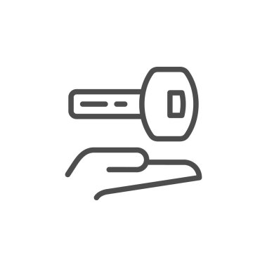 Rent ve satmak araba hattı anahat simgesi