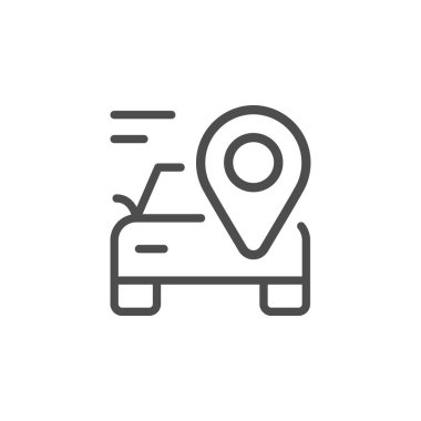 Araç konum satırı anahat simgesi