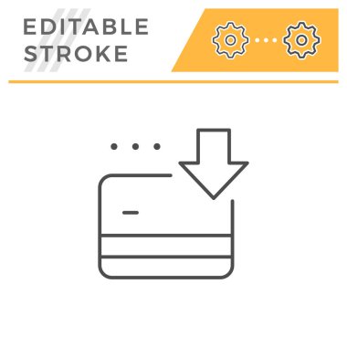 Kredi kartı yenileme değiştirilebilir kontur simgesi