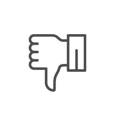 Beğenmedim hat anahat modern simgesi