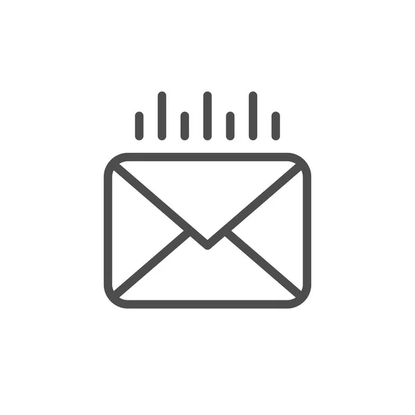 Ícone de esboço de linha de envio de correio — Vetor de Stock