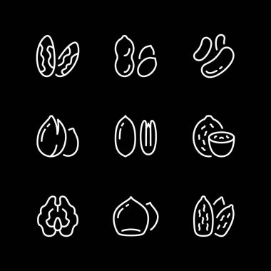 Küme satır simgeler fındık