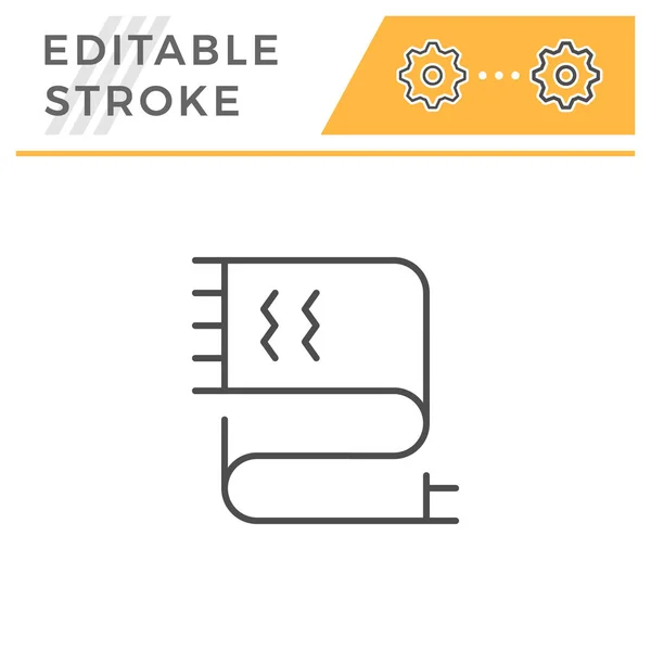 Bufanda editable icono de línea de trazo — Vector de stock