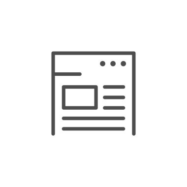 Web sitesi satır Anahat Modern simge