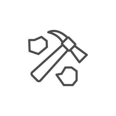 Madencilik sektörü hat anahat simgesi