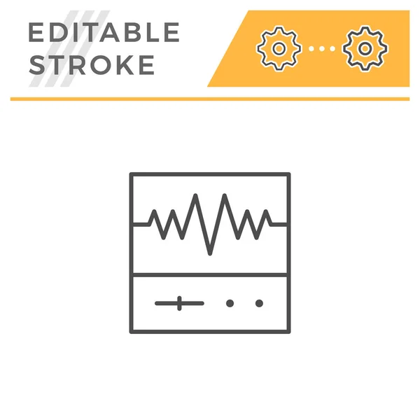Osciloscopio icono de línea de trazo editable — Vector de stock