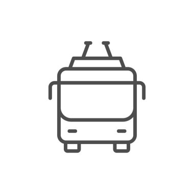 Troleybüs simgesi ve toplu taşıma konsepti