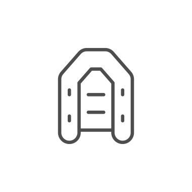 Şişirilebilir tekne çizgisi ana hatları simgesi