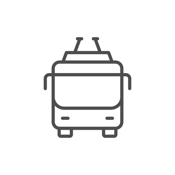 Troleybüs simgesi ve toplu taşıma konsepti — Stok Vektör