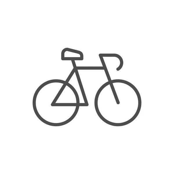 Ícone de esboço de bicicleta ou linha de bicicleta —  Vetores de Stock