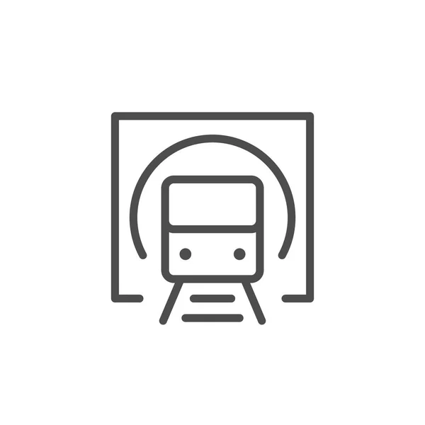 Ikona obrysu železničního tunelu — Stockový vektor