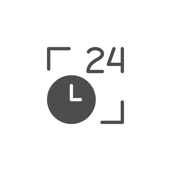 24-godzinna koncepcja ikon i czasu — Wektor stockowy