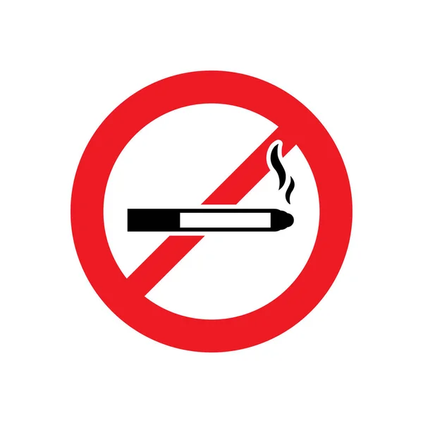 Signo de no fumar o ningún icono de humo — Archivo Imágenes Vectoriales