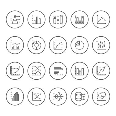 Grafik ve diyagramın yuvarlak çizgi simgelerini ayarlama