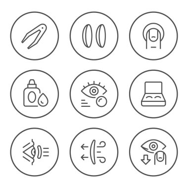 Kontakt lenslerin yuvarlak çizgi simgelerini ayarlama