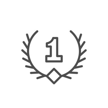 Birincilik sırası simgesi ve defne çelenk sembolü