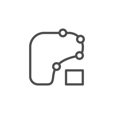 Yarış düzeni çizgi anahat simgesi