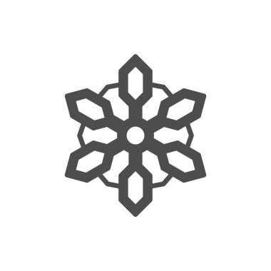 Kar tanesi simgesi veya kar konsepti