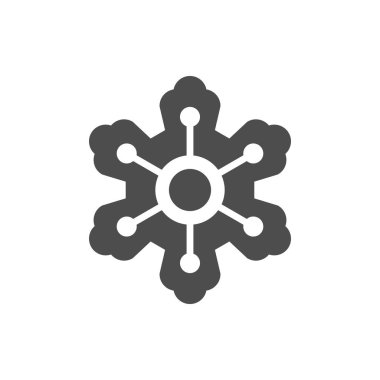 Kar tanesi simgesi veya kar konsepti