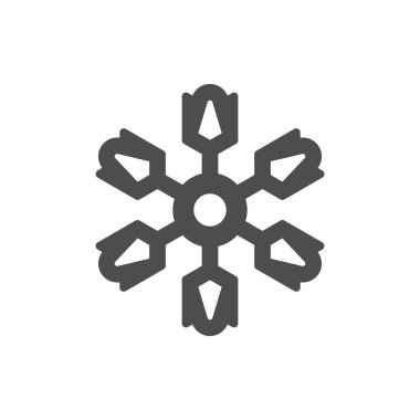 Kar tanesi simgesi veya kar konsepti