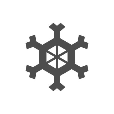 Kar tanesi simgesi veya kar konsepti