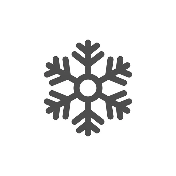 Ícone floco de neve ou conceito de neve — Vetor de Stock