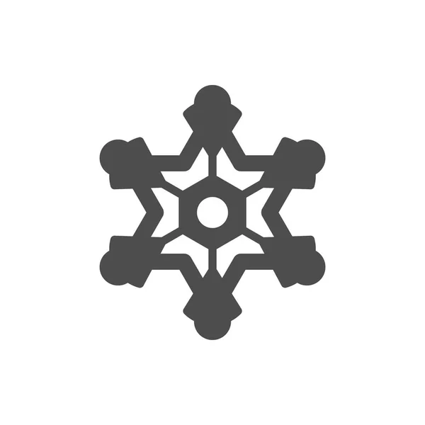 Icône flocon de neige ou concept neige — Image vectorielle