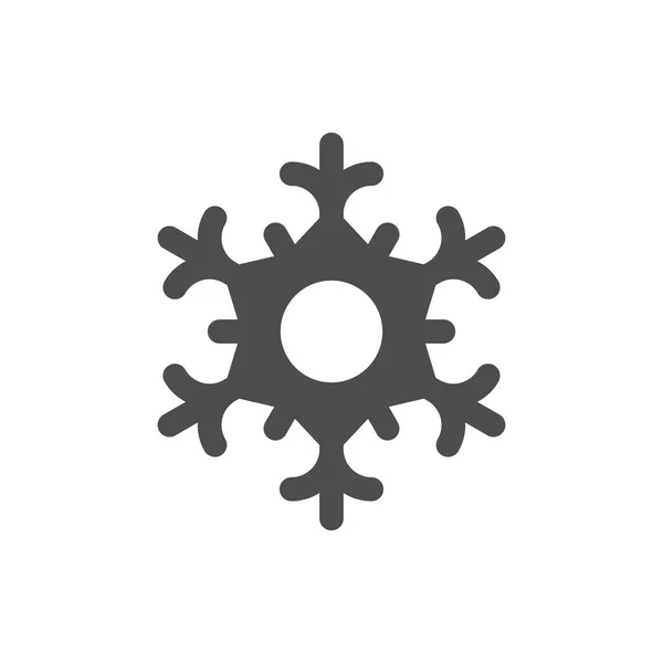 Schneeflocken-Ikone oder Schnee-Konzept — Stockvektor