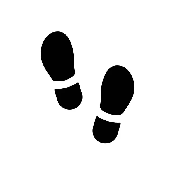 Footsteps icon or footprint silhouette — Stock Vector