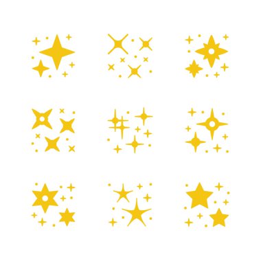 Işıldayan sarı ikonlar koyun